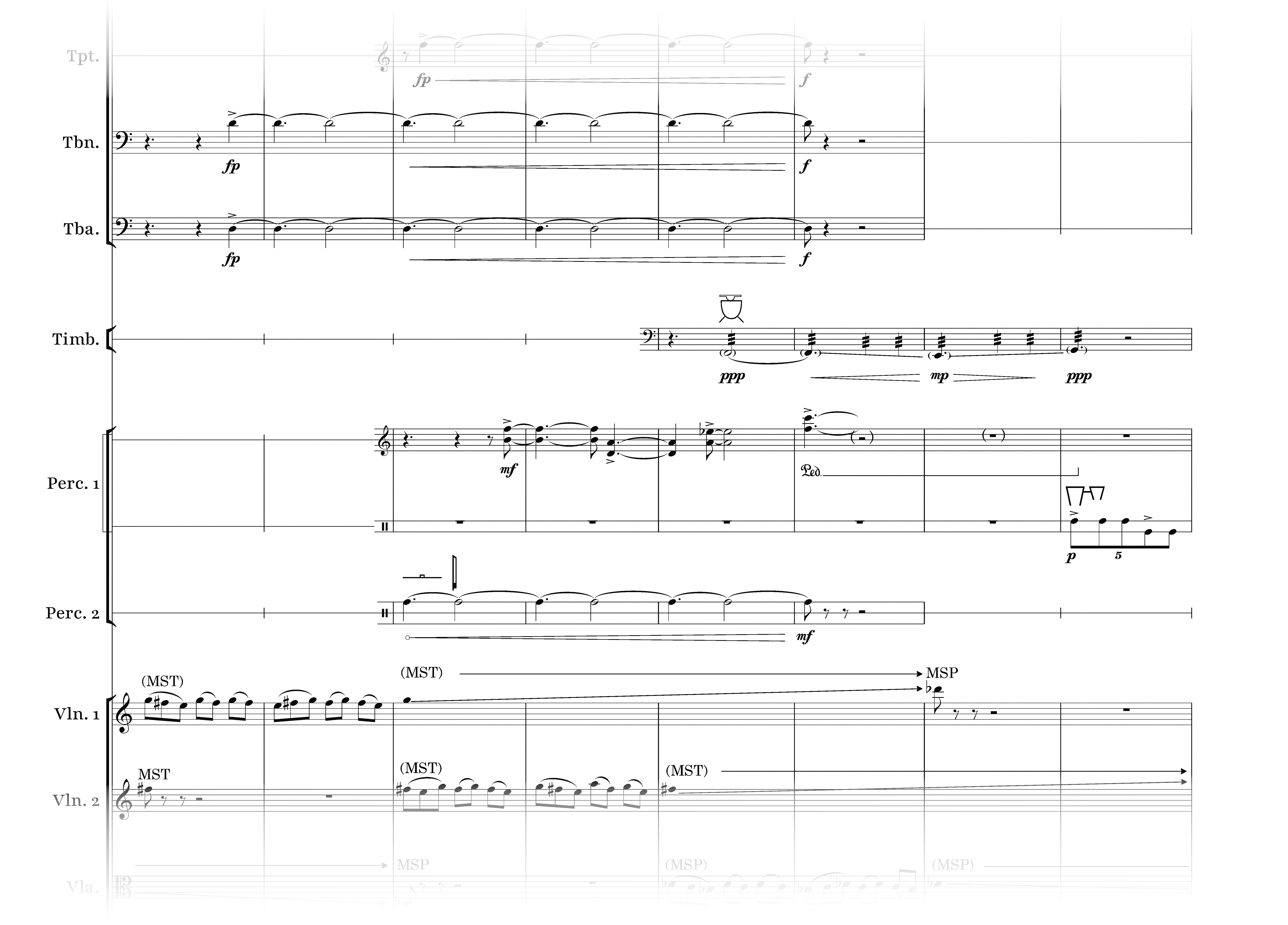 First page of the score: Turbulence in circles