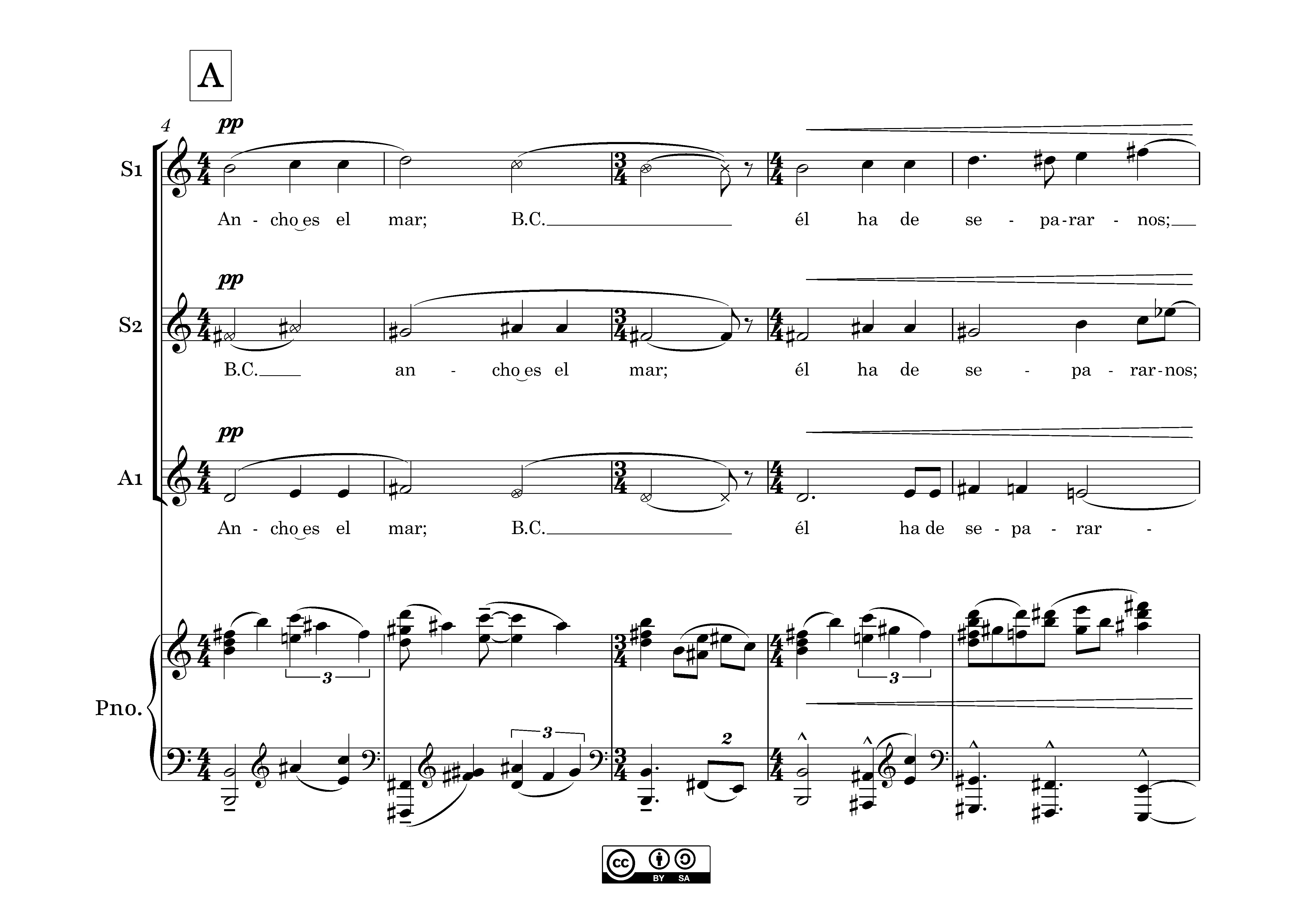 First page of the score: Ancho es el mar